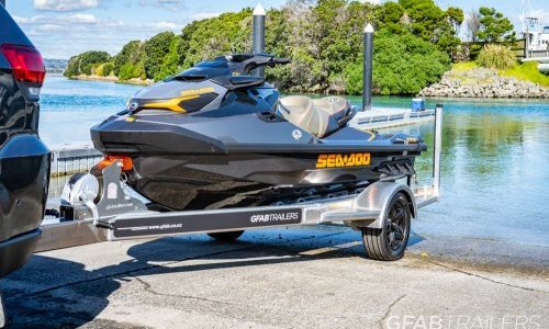 GFAB Alloy Single Jet Ski Trailer under 2023 Seadoo GTX